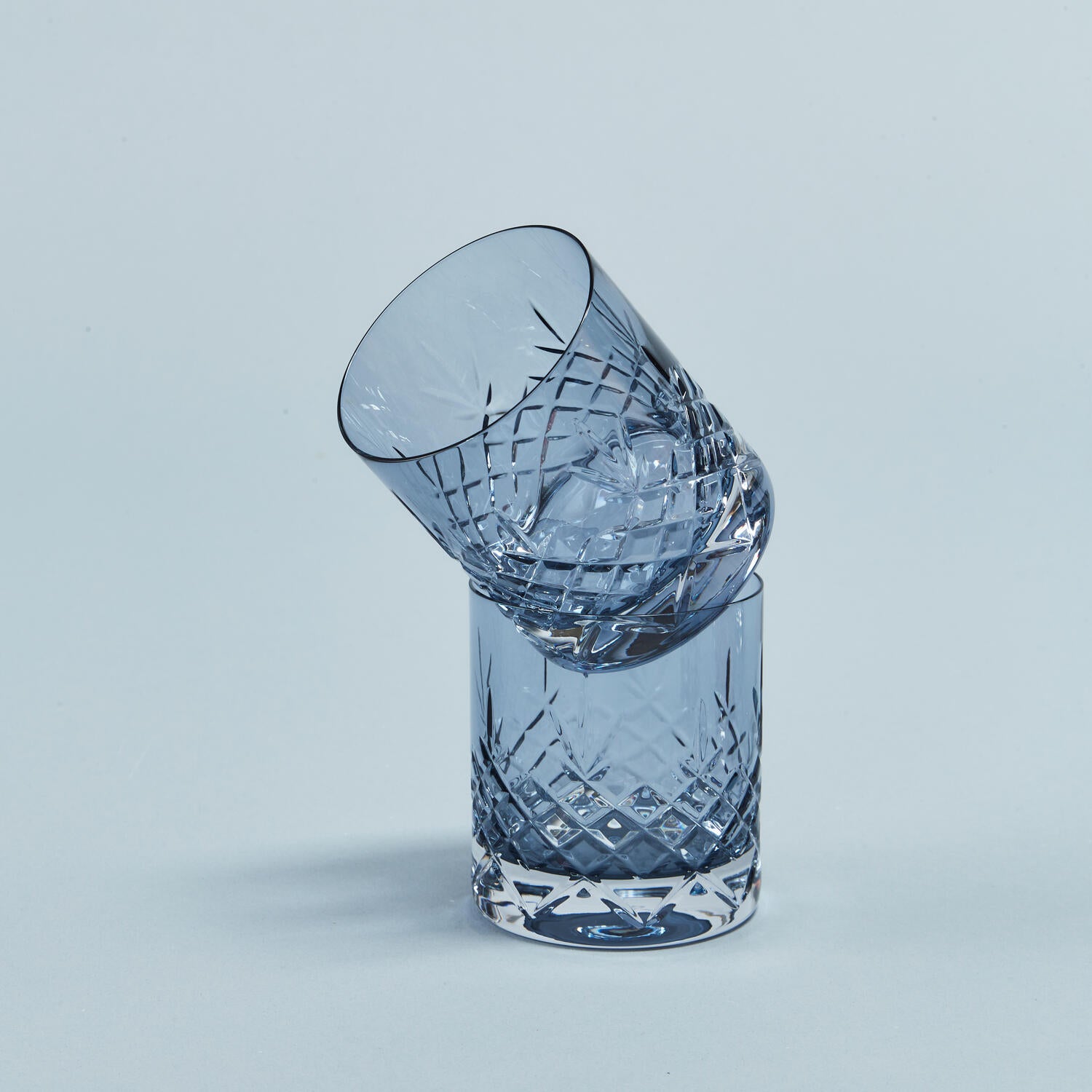 Frederik Bagger Crispy Topaz Lowball vandglas, blå, 2 stk - 380 ml - Bahne